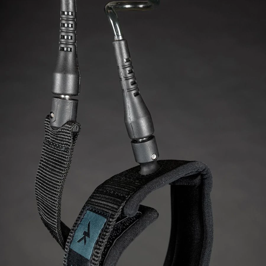 AK Coil Wingboarding Calf/ Ankle Leash - Black And Teal 6' Discounts Apply ! 2 AK Coil Wingboarding Calf/ Ankle Leash - Black And Teal 6' Discounts Apply ! - Image 2